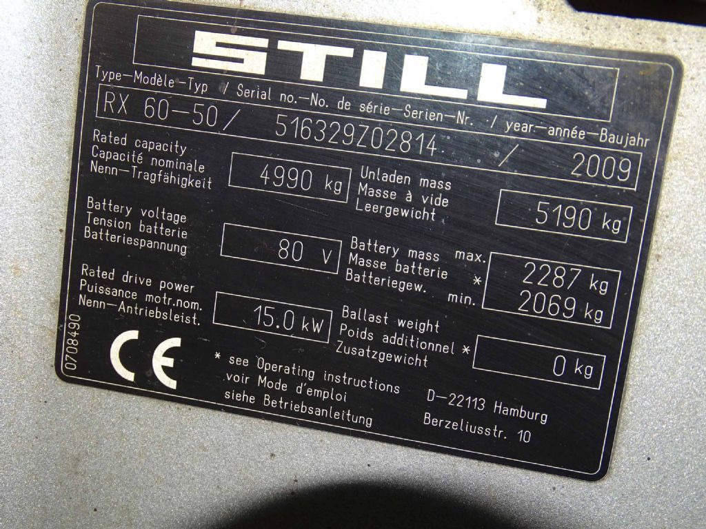 Carretilla elevadora eléctrica Still RX60-50: foto 9 Carretilla elevadora eléctrica Still RX60-50: foto 9