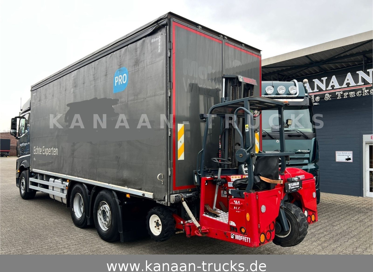 Mercedes-Benz 2548 Actros 6x2 Pritsche Moffet Mitnahme stapler - Camión lona: foto 1 Mercedes-Benz 2548 Actros 6x2 Pritsche Moffet Mitnahme stapler - Camión lona: foto 1